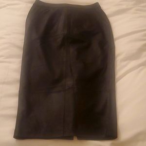 Asos Genuine Leather Pencil Skirt